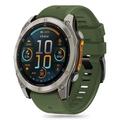 Correia de silicone para linha Tech-Protect para Garmin Fenix 5X/5X Plus/6X/6X Pro/7X/8 - 51mm - Verde militar
