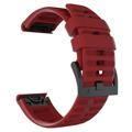 Bracelete em Silicone Suave para Garmin Fenix 7X/6X GPS/6X Pro - Vermelho