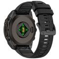 Bracelete em Silicone Suave Garmin Fenix 8 - 51mm - Preto Cinza