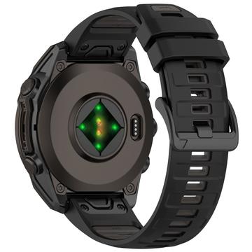 Bracelete em Silicone Suave Garmin Fenix 8 - 51mm - Preto Cinza