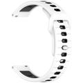 Bracelete em Silicone para Garmin Vivoactive 6 - Branco / Preto
