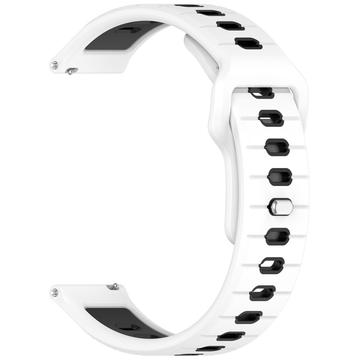 Bracelete em Silicone para Garmin Vivoactive 6 - Branco / Preto