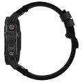 Bracelete em Pele Genuína para Garmin Fenix 6/5/5 Plus - Preto