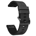 Bracelete em Pele Genuína para Garmin Fenix 6/5/5 Plus - Preto