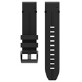 Bracelete em Pele Genuína para Garmin Fenix 6/5/5 Plus - Preto