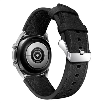 Bracelete em Pele Genuína para Garmin Vivoactive 4 - Preto