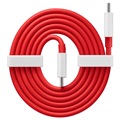 Cabo USB Type-C OnePlus Warp Charge 5481100047 - 1m - Vermelho / Branco