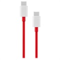 Cabo USB Type-C OnePlus Warp Charge 5481100047 - 1m - Vermelho / Branco