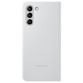 Bolsa LED View Cover EF-NG996PJEGEE para Samsung Galaxy S21+ 5G (Embalagem aberta - Excelente) - Cinzento Claro