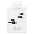 Cabo Samsung USB-A / USB-C EP-DG930MBEGWW - 2 Unidades - Preto