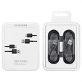 Cabo Samsung USB-A / USB-C EP-DG930MBEGWW - 2 Unidades - Preto