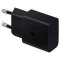 Carregador Rápido de Viagem USB-C Samsung EP-T1510NBEGEU - 15W - Preto