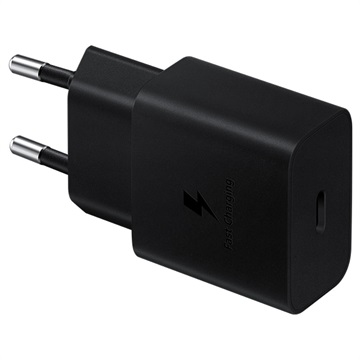 Carregador Rápido de Viagem USB-C Samsung EP-T1510NBEGEU - 15W - Preto