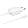Carregador Rápido de Viagem Samsung com Cabo USB-C EP-T1510XWEGEU - 15W - Branco