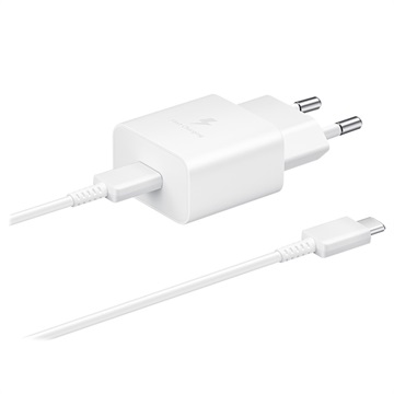 Carregador Rápido de Viagem Samsung com Cabo USB-C EP-T1510XWEGEU - 15W - Branco