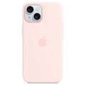Capa em Silicone com MagSafe para iPhone 15 Apple MT0U3ZM/A - Cor-de-Rosa Claro