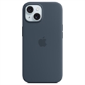 Capa em Silicone com MagSafe para iPhone 15 Apple MT0N3ZM/A - Azul Tempestade