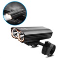 Giyo LR-Y2 Water Resistant Bike Front Light - 2x T6 LED - 1600Lm