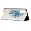 Bolsa Tipo Carteira Glam para Samsung Galaxy S20 FE - Árvore Florida / Azul
