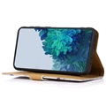 Bolsa Tipo Carteira Glam para Samsung Galaxy A53 5G - Árvore Florida / Azul