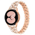Pulseira em Aço Inoxidável Glam para Samsung Galaxy Watch4/Watch4 Classic - Cor-de-Rosa Dourado