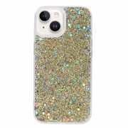Capa de TPU Glitter Flakes para iPhone 15