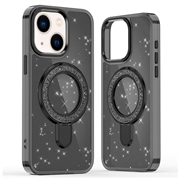 Capa híbrida brilhante para iPhone 15 com suporte para os pés - Compatível com MagSafe