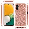 Capa Híbrida Glitter Series para Samsung Galaxy A13 5G - Rosa Dourado