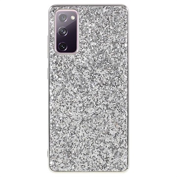 Capa Híbrida Glitter Series para Samsung Galaxy S20 FE - Prateado