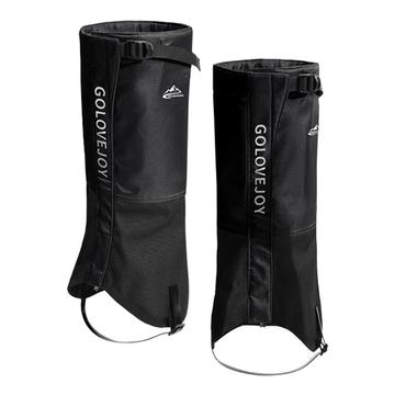 Golovejoy HX39 Polainas impermeáveis - Forro de pelúcia para caminhadas, escalada e esqui - XL - Preto