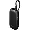 Goobay 5000mAh Power Bank com cabo USB-C incorporado - 20W - Preto