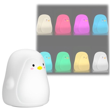 Luz noturna de LED RGB colorida Goobay - Pinguim