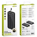Power Bank Solar Rápido Goobay 20000mah - USB-C, USB - Preto