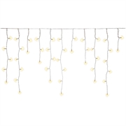 Cordão luminoso Goobay Icicle com temporizador - 400 LEDs - Branco quente