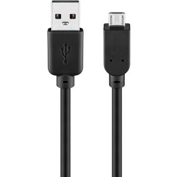 Cabo Micro USB Goobay - 0,15 m - Preto