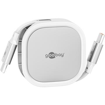 Cabo USB-C Retráctil Goobay - 1m, 15W