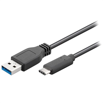 Cabo USB 3.0 / USB Tipo-C Goobay - 0.5m - Preto