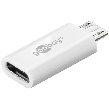 Adaptador USB-C fêmea para micro USB macho Goobay - Branco