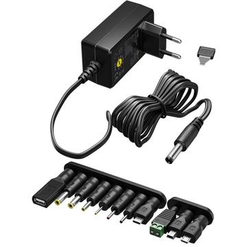 Fonte de alimentação universal Goobay com 11 adaptadores intercambiáveis - 3-12V