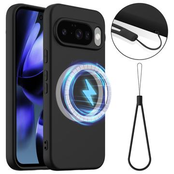 Capa de silicone líquido para Google Pixel 10 - Compatível com MagSafe - Preta