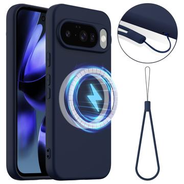 Capa de silicone líquido para Google Pixel 10 - Compatível com MagSafe - Azul Escuro