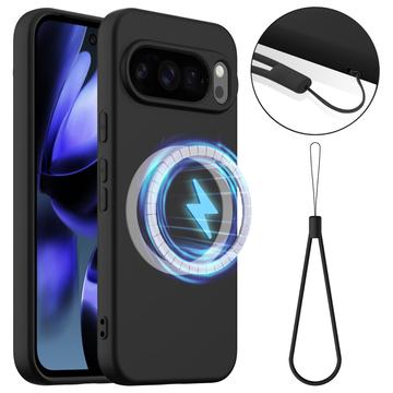 Capa de silicone líquido para Google Pixel 10 Pro - Compatível com MagSafe - Preta