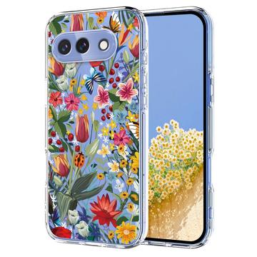 Capa em TPU com padrão floral para Google Pixel 10a - Lírios