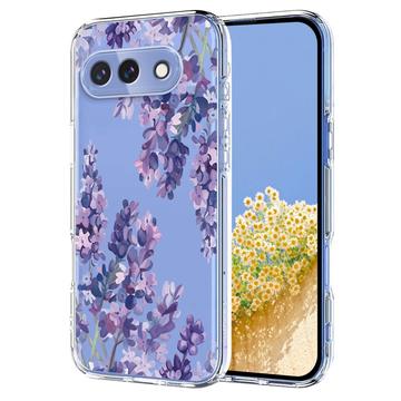 Capa em TPU com padrão floral para Google Pixel 10a - Glicínia