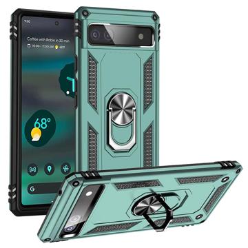 Capa Híbrida com Suporte de Metal para Google Pixel 6a - Verde