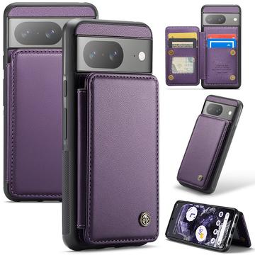 Capa Caseme C22 para Google Pixel 8 Carteira para cartões RFID - Roxo