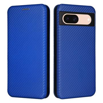 Bolsa Flip para Google Pixel 8a - Fibra de Carbono - Azul