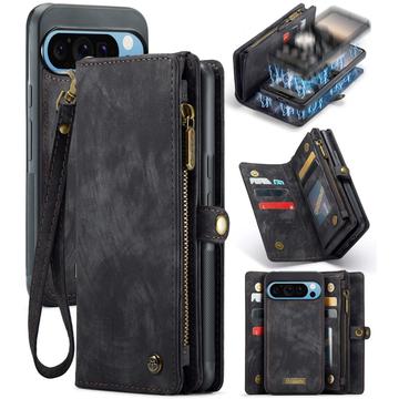 Bolsa tipo Carteira 2-em-1 Caseme 008 Multifuncional para Google Pixel 9 Pro XL - Preto