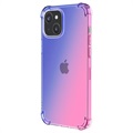 Capa de TPU Resistente a Choques Gradiente para iPhone 14 Max - Azul / Cor-de-rosa
