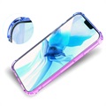 Capa de TPU Resistente a Choques Gradiente para iPhone 14 Pro - Azul / Cor-de-rosa